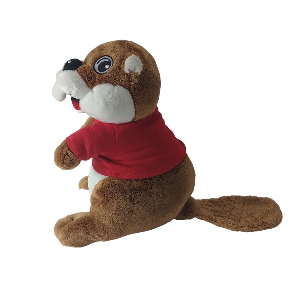 Jaag Buc-ees Beaver Red Shirt W/Logo Plush 10" Stuffed Animal - Picture 4 of 8